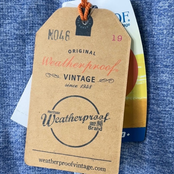 Original Weatherproof Vintage Sun Proof Blue Zip Up Hoodie Size M - Picture 4 of 13